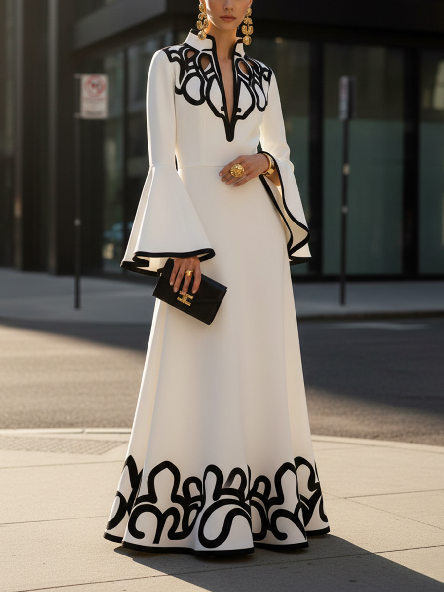 Elegante A-lijn maxijurk voor een gala